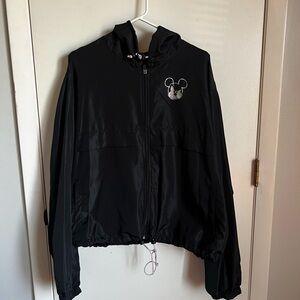 Like New! Disney Black Hooded Jacket with Mickey Mouse!